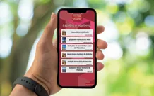 Aplicativo interativo em smartphone